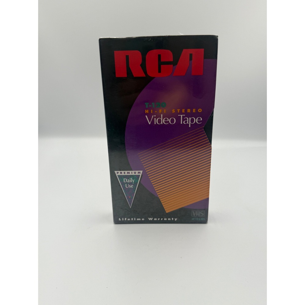 RCA T-120 Hi-Fi Stereo Blank VHS Video Tape Premium Daily Use Factory Sealed New